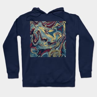 Gold Veined Marble Abstract Art Hoodie